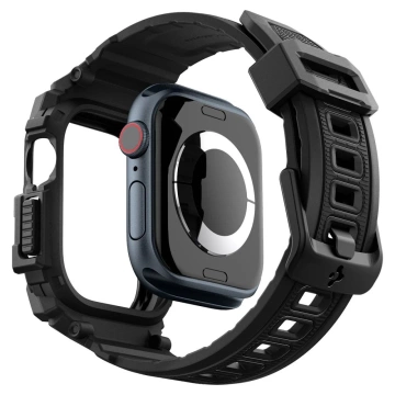 POUZDRO S ŘEMÍNKEM PRO APPLE WATCH 10 (46MM) MATNĚ ČERNÉ SPIGEN RUGGED ARMOR PRO
