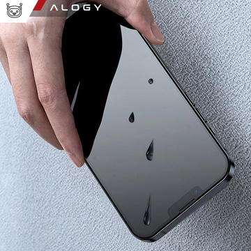 Etui Case do iPhone 14 Plus + zestaw 4 szkieł 5w1 pancerne 360 Alogy Hybrid 2x Szkło na ekran +2x obiektyw czarno-przezroczyste