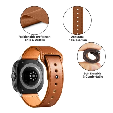 Pasek Leatherfit do Samsung Galaxy Watch Ultra (47 mm) Brown