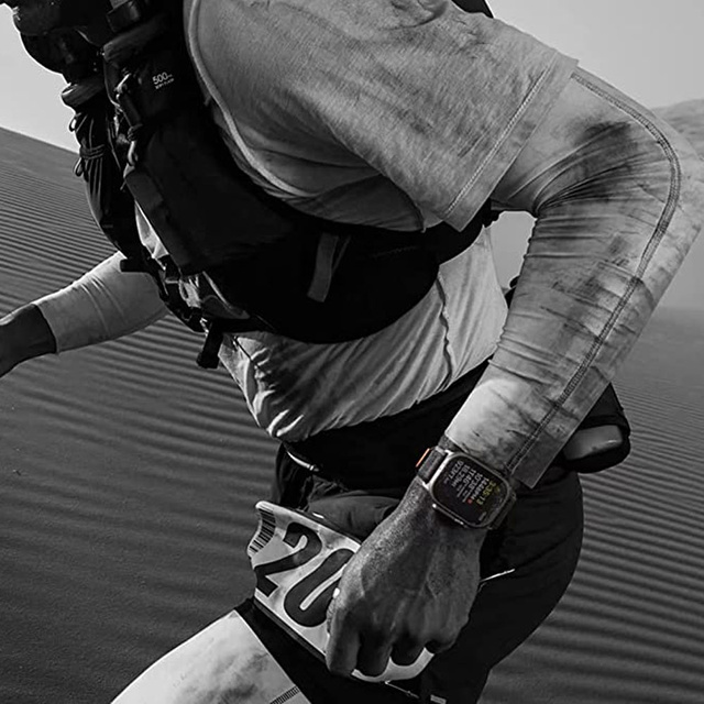 Нейлоновий ремінець Alogy Sport на липучці для Apple Watch 4/5/6/7/8/SE (38/40/41 мм) чорно-помаранчевий