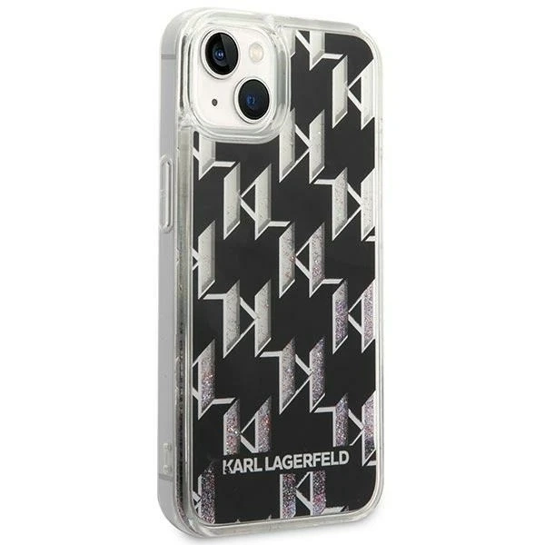 Захисний чохол для телефону Karl Lagerfeld KLHCP14SLMNMK для Apple iPhone 14 6.1" hardcase чорний/чорний Liquid Glitter Monogram