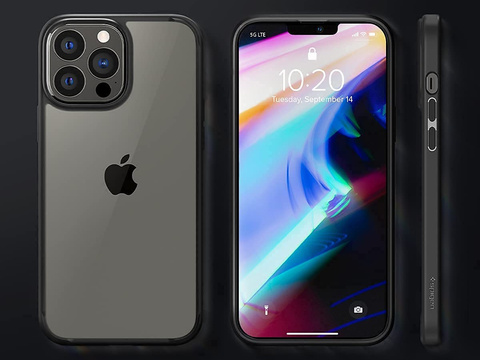 Spigen Ultra Hybrid case for Apple iPhone 13 Pro Matte Black Glass