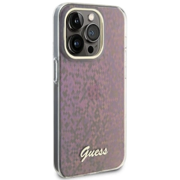 Etui Guess GUHCP15XHDECMP do iPhone 15 Pro Max 6.7" różowy/pink hardcase IML Faceted Mirror Disco Iridescent