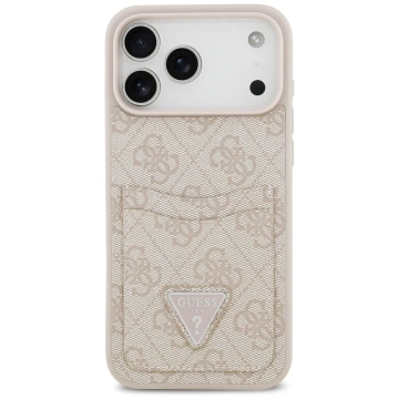 Etui Guess do iPhone 17 Pro Max 4G Double Card Triangle Pink