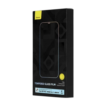 Tempered glass with anti-dust coating 0.3mm Baseus Crystal for iPhone 14 Pro Max (2pcs)