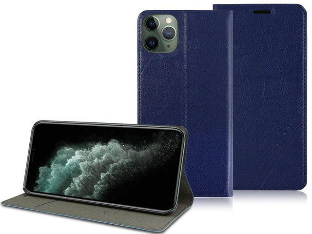 Flip Case Wallet Alogy Leather Case pro Apple iPhone 11 Pro Max Navy Blue