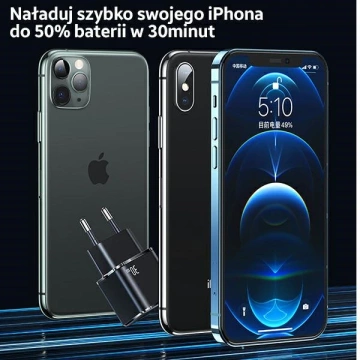 "USAMS nástenná nabíjačka 1xUSB-C T45 mini 30W (iba hlava) PD3.0 rýchle nabíjanie čierna/čierna CC148TC01 (US-CC148)"