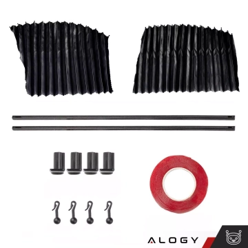 Kryt Magnetická roletka na predné bočné okná na ochranu auta pred slnkom UV ochrana Čierna [2 ks]