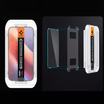 Gehärtetes Glas Spigen Glas.Tr „Ez Fit“ 2er-Pack für iPhone 16 Pro Klar