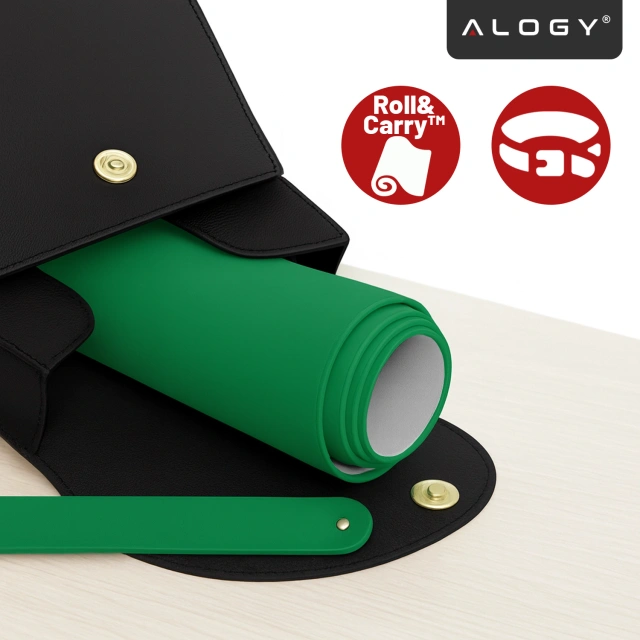 Desk pad 90×45 cm – anti-slip protective mat made of elegant PU eco-leather, for mouse and keyboard, stylish and durable – Alogy WorkMat™ Green