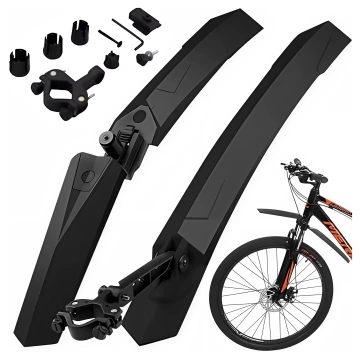 Platform bicycle pedals for MTB bicycles, aluminum 9/16" Black aluminum set [2 pcs.]