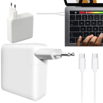 Charger Power Adapter for Apple MacBook Alogy Universal Charger Cable 2m USB-C to USB-C Fast Charging PowerDelivery PD 96W White