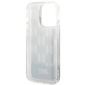 Etui Karl Lagerfeld KLHCP14LLMNMK pro iPhone 14 Pro 6,1" pevné pouzdro Liquid Glitter Monogram
