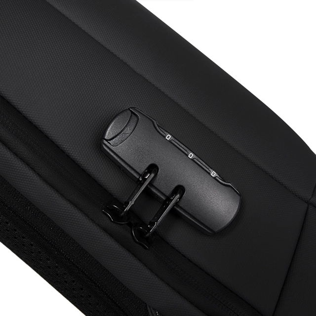 Bange voděodolný batoh na 15,6" notebook, městský cestovatel, 45x30x16 cm, do práce, do letadla, pánské, dámské, s USB portem Černá