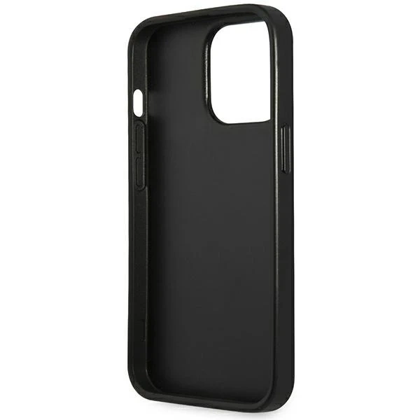 Etui Guess GUHCP14XPSATLG do Apple iPhone 14 Pro Max 6,7" srebrný/strieborný pevný obal SaffianoTriangle Logo