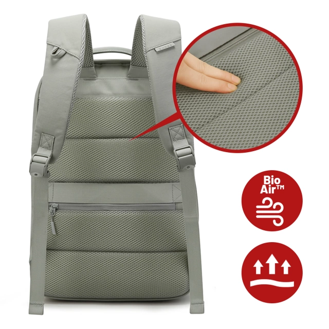 Bange 23L wasserdichter Rucksack für 16,4"-Laptops – Geräumig und komfortabel, robust und atmungsaktiv, ideal für Stadt und Reisen, Arbeit und Flugreisen, Unisex – Grau