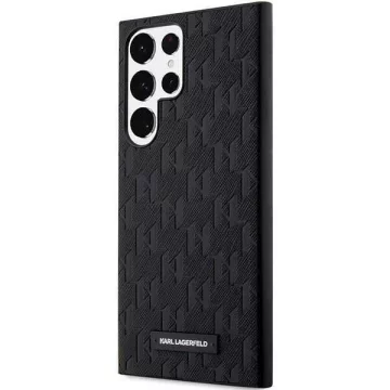 Karl Lagerfeld KLHCS23LSAKLHPK für Samsung Galaxy S23 Ultra S918 Hardcase czarny/black Saffiano Mono Metal Logo