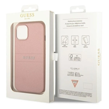 Guess GUHCP14MPSASBPI puzdro pre Apple iPhone 14 Plus 6,7" ružový/ružový Saffiano Strap