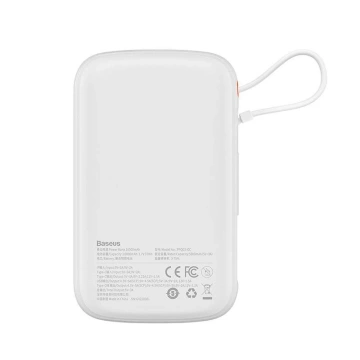 Baseus Qpow Pro Power Bank with USB-C, USB-C, USB, 10000mAh, 22.5W (white)