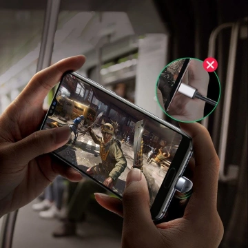 Ugreen Nylon abgewinkeltes Kabel USB - USB Type C 1 m 3 A 18 W Quick Charge AFC FCP für Gamer grau (70313)