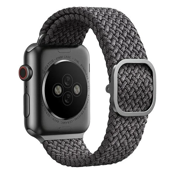 Pasek UNIQ Aspen do Apple Watch 40/38/41 mm Series 4/5/6/7/8/SE/SE2 Splétané szary/granitově šedé