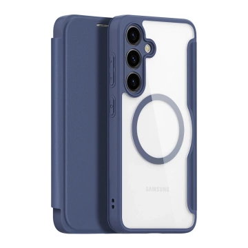Чохол Dux Ducis Skin X Pro для Samsung S24 з магнітним кільцем і клапаном - синій