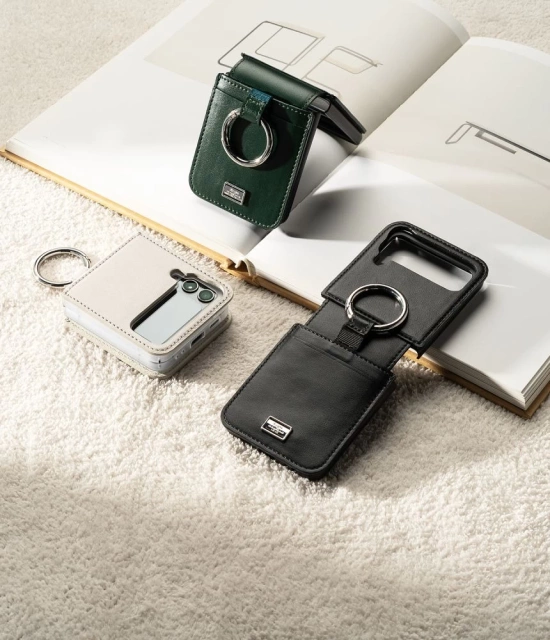 Ringke signature folio galaxy z flip 4 tmavozelená