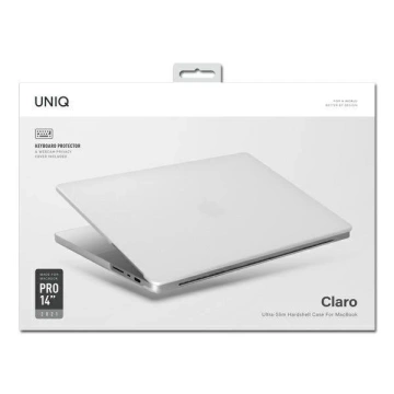 Чохол для ноутбука UNIQ Claro для MacBook Pro 14" (2021) прозорий/голубий матовий прозорий