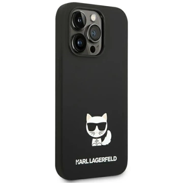 Захисний чохол Karl Lagerfeld KLHCP14LSLCTBK для Apple iPhone 14 Pro 6.1" hardcase чорний/чорний Silicone Choupette Body