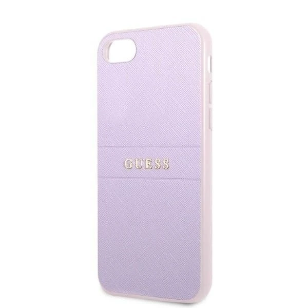 Etui Guess GUHCI8PSASBPU do Apple iPhone 7/8 SE 2020 / SE 2022 hardcase fioletowy/purple Saffiano Hot Stamp