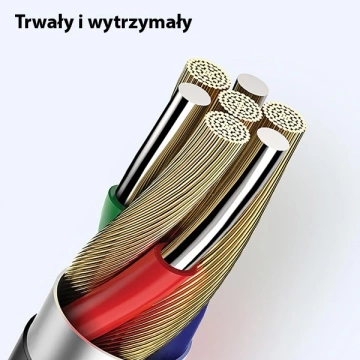 USAMS Kabel U35 microUSB 2A Schnellladung 1m schwarz