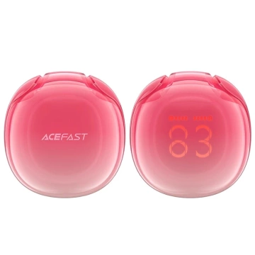 Навушники Acefast T9 Bluetooth 5.3 LED IPX4 – внутрішньоканальні, червоні