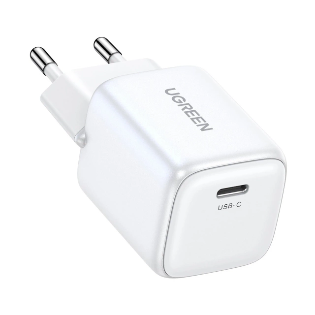Мережевий зарядний пристрій Ugreen Nexode mini GaN 20W USB-C PD 3.0 / QC 4.0 - білий
