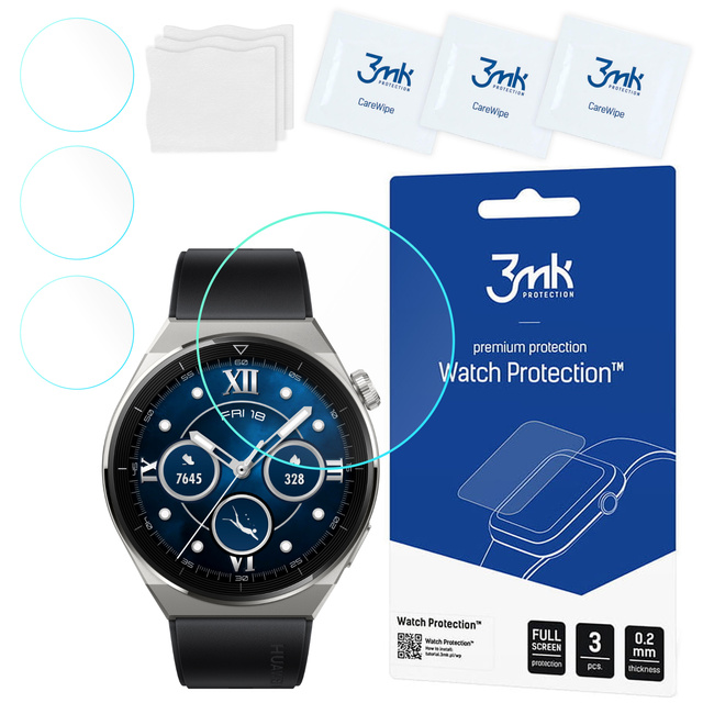 Hybridglas für Huawei Watch GT 3 Pro 46 mm 3mk Watch Protection™ v. FlexibleGlass Lite
