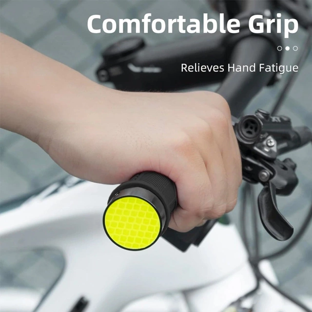 Велосипедні ручки Rockbros 40720007001 зі світловідбивачем - чорні