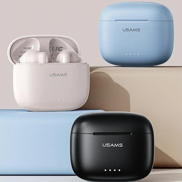 Bluetooth 5.3-Kopfhörer USAMS TWS US-Serie Dual-Mikrofon kabellos blau/blau BHUUS03