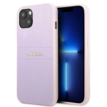 Etui Guess GUHCP13SPSASBPU pro Apple iPhone 13 Mini 5,4" fioletová/fialová Saffiano Hot Stamp
