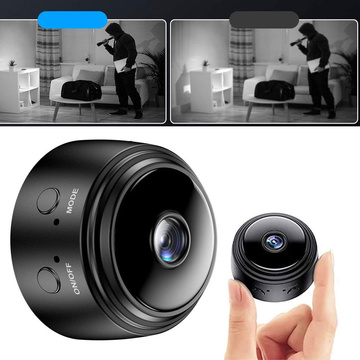 Spy camera Hidden detection Discreet mini webcam with data transmission WiFi Full HD IP black