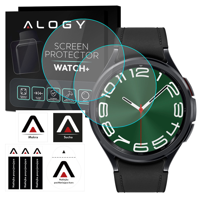 2x tvrdené sklo pre Samsung Galaxy Watch 6 Classic 47 mm ochranné pre inteligentné hodinky Alogy Screen Protector Watch