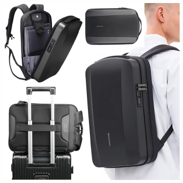 Mark Ryden 17.3" Laptop Backpack, USB Charging, Waterproof, Spacious and Practical, 180° Opening, Anti-Theft with TSA Lock and Suitcase Strap, 46x31x9 cm - Black