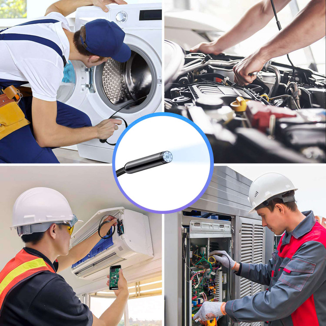 Kamera-Inspektion für Endoskopie, Micro-USB, USB-C, USB, Full HD, 5 m, 8 mm Endoskop Alogy Hard Wire