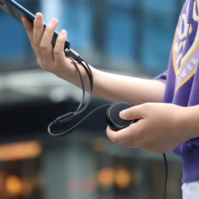 Baseus Golden Loop 3v1 predlžovací kábel USB - micro USB / Lightning / USB-C 3.5A 35 cm - 120 cm čierny (CAMLT-JH01)