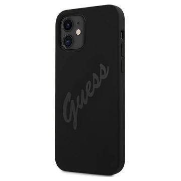 Guess GUHCP12SLSVSBK iPhone 12 mini 5,4" černý/černý pevný obal Script Vintage