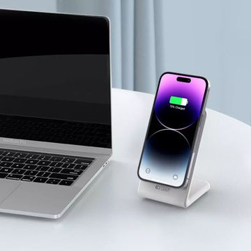 QI Tech-protect indukční nabíječka qi15w-a23 magnetická magsafe bezdrátová nabíječka bílá
