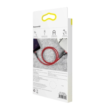 Baseus Cafule Cable міцний нейлоновий кабель USB / Lightning QC3.0 2.4A 1M червоний (CALKLF-B09)