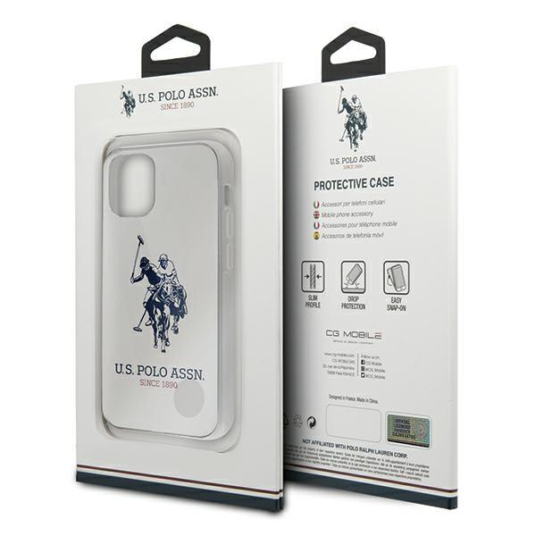 US Polo Shiny Big Logo iPhone 12 mini 5.4" phone case white/white