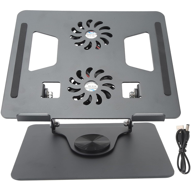 Laptop Table Stand 17.3" Adjustable 360 Cooling Foldable Aluminum 25x21.7cm Alogy Graphite