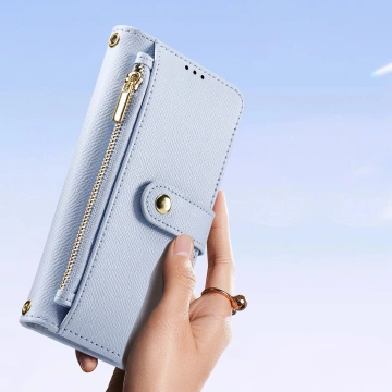 Шкіряний чохол Samsung Galaxy S25 Dux Ducis Lava Blue