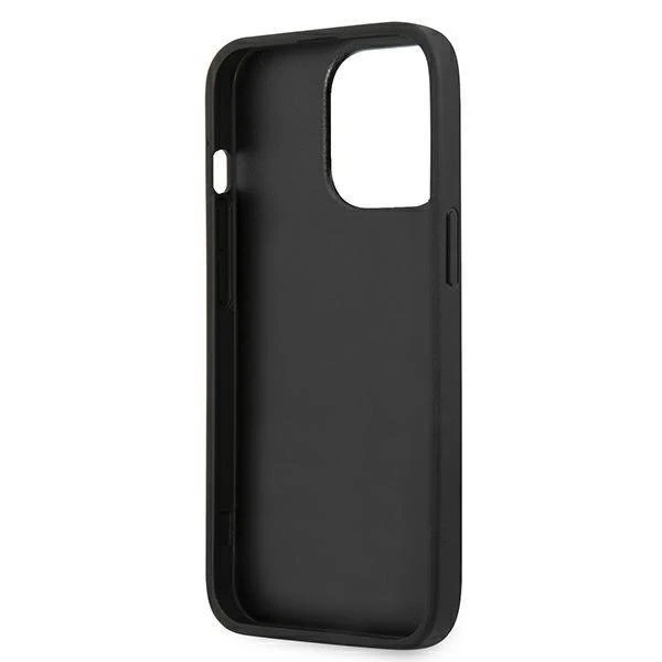 Etui Guess GUHCP13L4GMGGR для Apple iPhone 13 Pro / 13 6,1" чорний/сірий жорсткий чохол 4G з великим металевим логотипом