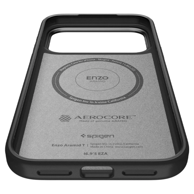 Etui do iPhone 17 Pro Max Spigen Enzo Aramid ”T” Mag MagSafe Black